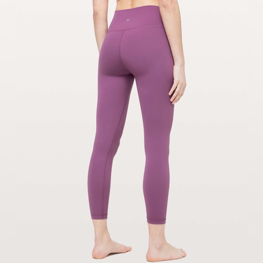 🍋 Lululemon Wunder Under High Rise 25" Sugar Plum Purple Leggings Size 4